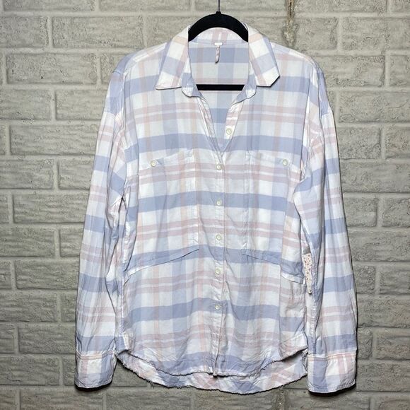 NWT MSRP $108 Free People Loveland Plaid Shirt Women's Size Small - Picture 4 of 8